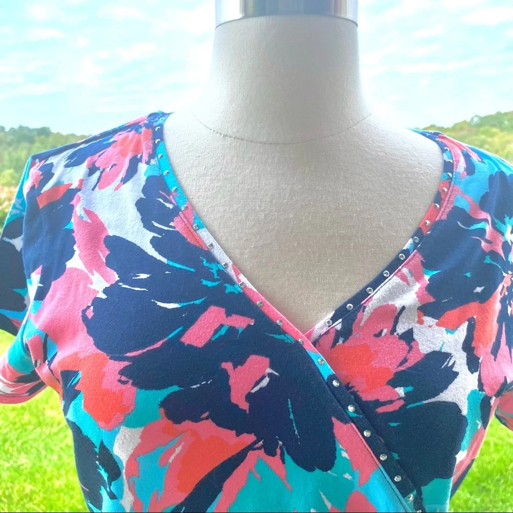 Ruby Rd. Embellished Short Sleeve Top - Picture 6 of 16